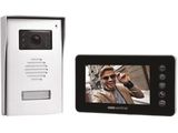 a close up of a video door phone with a picture of a man