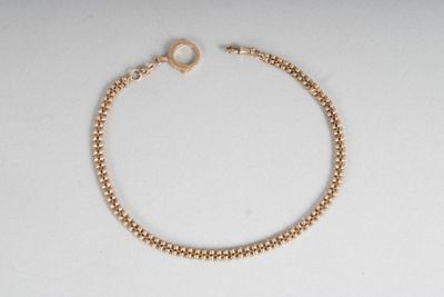 chaine de montre en or à maillons plats. - Photo 1