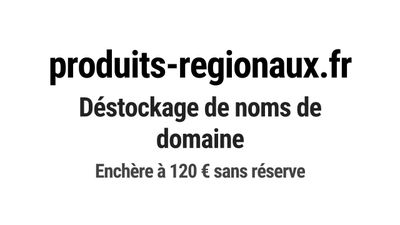 Nom de domaine produits-regionaux.