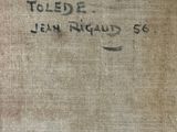 an old book sitting on top of a wooden shelf next to a window