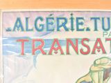 a sign on the wall that says algerie tunes transsat