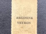 a close up of a stamp with the word arginne veyron on it