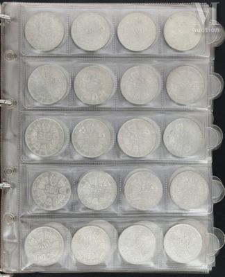 an image of a bunch of silver coins in a clear plastic container