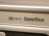 a close up of a microwave with the words showview on it