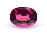a pink tourmaline gems stone on a white background