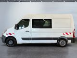a white van that is parked in a garage