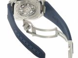 a watch that has a blue strap around it