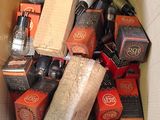 a cardboard box filled with various types of beer