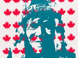 a poster of a man with a crown on top of his head