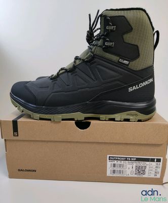 Chaussures de randonnée Salomon Mid GTP, noir et vert olive