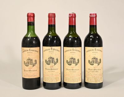 BORDEAUX - 4 bouteilles, Haut-Médoc, Château Lanessan, 1962 …