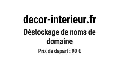 Nom de domaine decor-interieur.