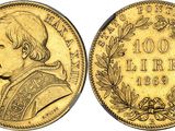 une pièce d'or portant le portrait d'un homme
