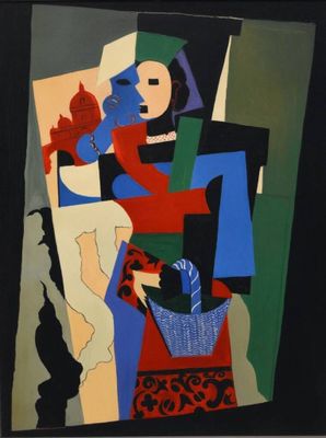 une image d'une peinture représentant une femme tenant un chat