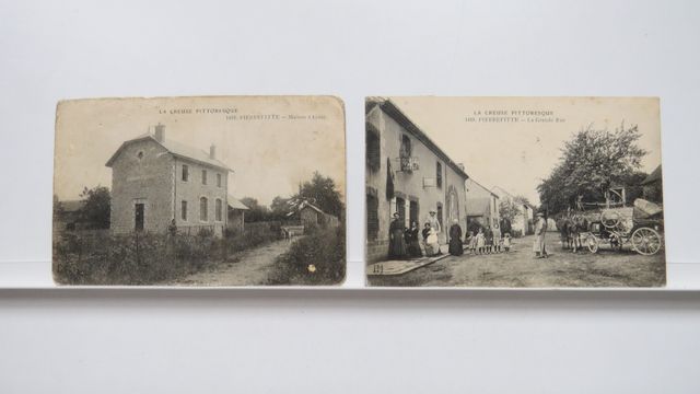 Pierrefitte : Lot de 2cpa : La Grande Rue (avec le photographe de...