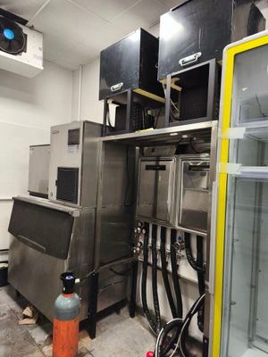 an image of a commercial kitchen with stainless steel appliances