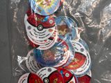 a lot of buttons in a bag on the table