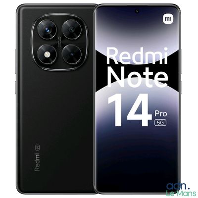 the back and side of a black realm note 14 pro phone