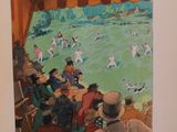 a picture of a painting of people playing a game of tennis