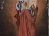 une image représentant un tableau où Jésus tient une colombe dans la main