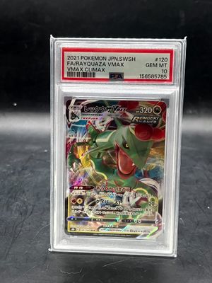 a close up of a pokemon card in a clear plastic holder