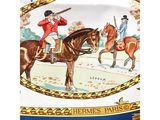a picture of a picture of a man riding a horse