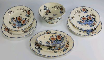 GIEN - Modèle coq et pivoines.