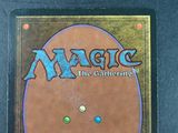 the back cover of a magic the gathering card game