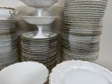 a lot of plates stacked on top of each other