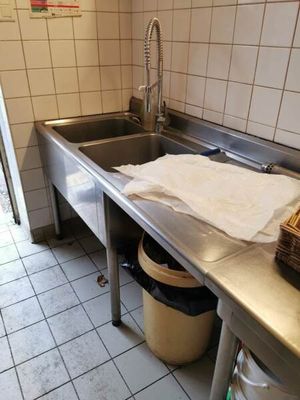 Plonge 2 bacs inox 1.60M x 0.70M H 0.