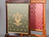 pair of early 20th century style side tables with painted panels