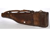an image of a gun case with a leather handle on a white background