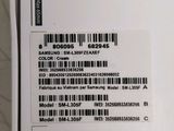 the back of a white box with a bar code on it