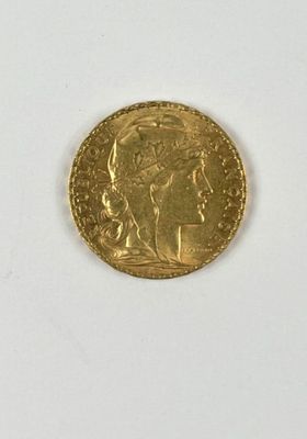 Pièce de 20 francs or au coq de Chaplain 1908. - Photo 1