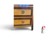 an image of a wooden dresser with two drawers
