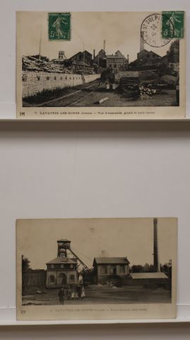 Lavaveix Les Mines : Lot de 2cpa. HM 6 (léger défaut) + HM 7).
