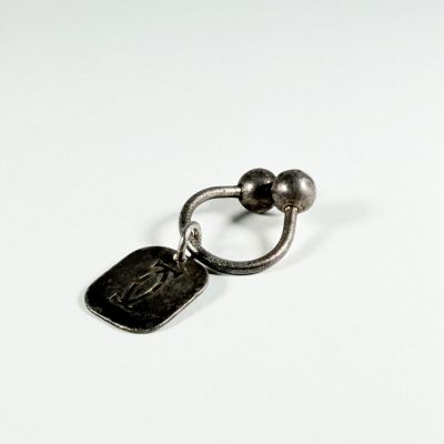 une image représentant une bague en argent sur laquelle est posée une pièce de monnaie