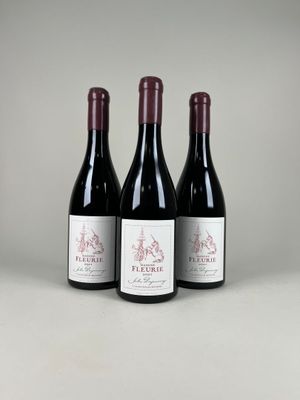 trois bouteilles de vin rouge posées sur une table