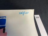 a piece of paper with a drawing of a chair on it