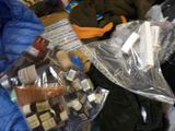 a pile of items that are sitting on the floor
