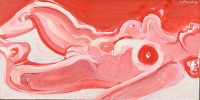 Jacques PONCET - Nu féminin sur fond - Estimation 150-200 €