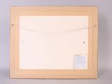 a picture of a picture frame with a piece of paper hanging from it