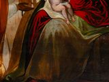 an image of a painting of a woman holding a baby in her lap