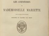 an old book with a black and white title on it