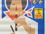 a poster of a man holding a knife in his right hand