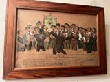 une photo d'un tableau représentant un groupe d'hommes en train de danser