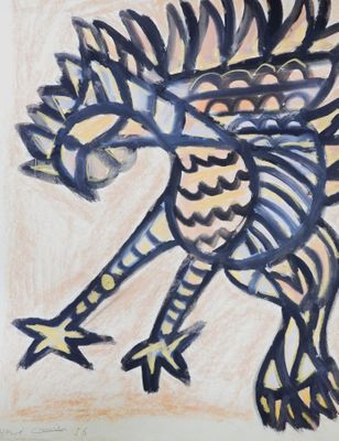 drawing of a zebra with a skeleton like body and head