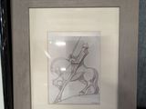 a picture of a picture of a horse and a picture of a horse
