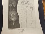 une photo représentant un dessin sur une feuille de papier posée sur une table