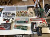 a table that has many different tools on it
